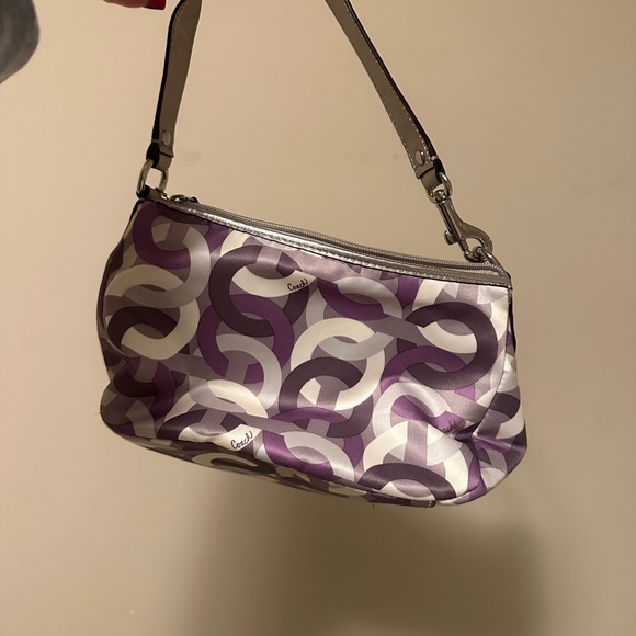 Coach Purple and Silver Shoulder Bag - Picture 3 of 6